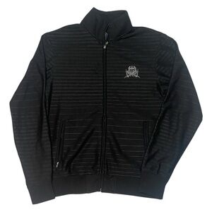 Fox Racing‎ Motocross Lightweight Stripe Knit Zip Up Black Casual Jacket Men's S